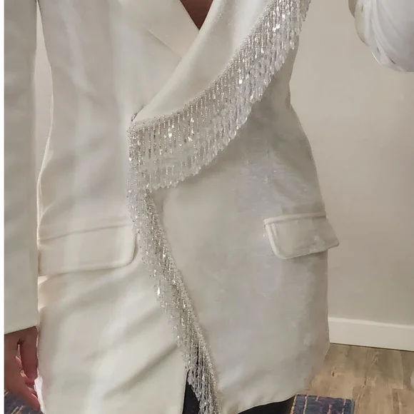 Patbo Velvet Beaded Blazer Dress - Picture 5 of 14